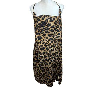 Shein Curve slip dress, size 1X, leopard print, animal, summer, beach, party